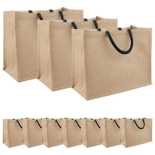 Jute Handbags 10 Natural and Black 42 x 33 x 19 cm Jute Handbags 10 Natural and Black 42 x 33 x 19 cm