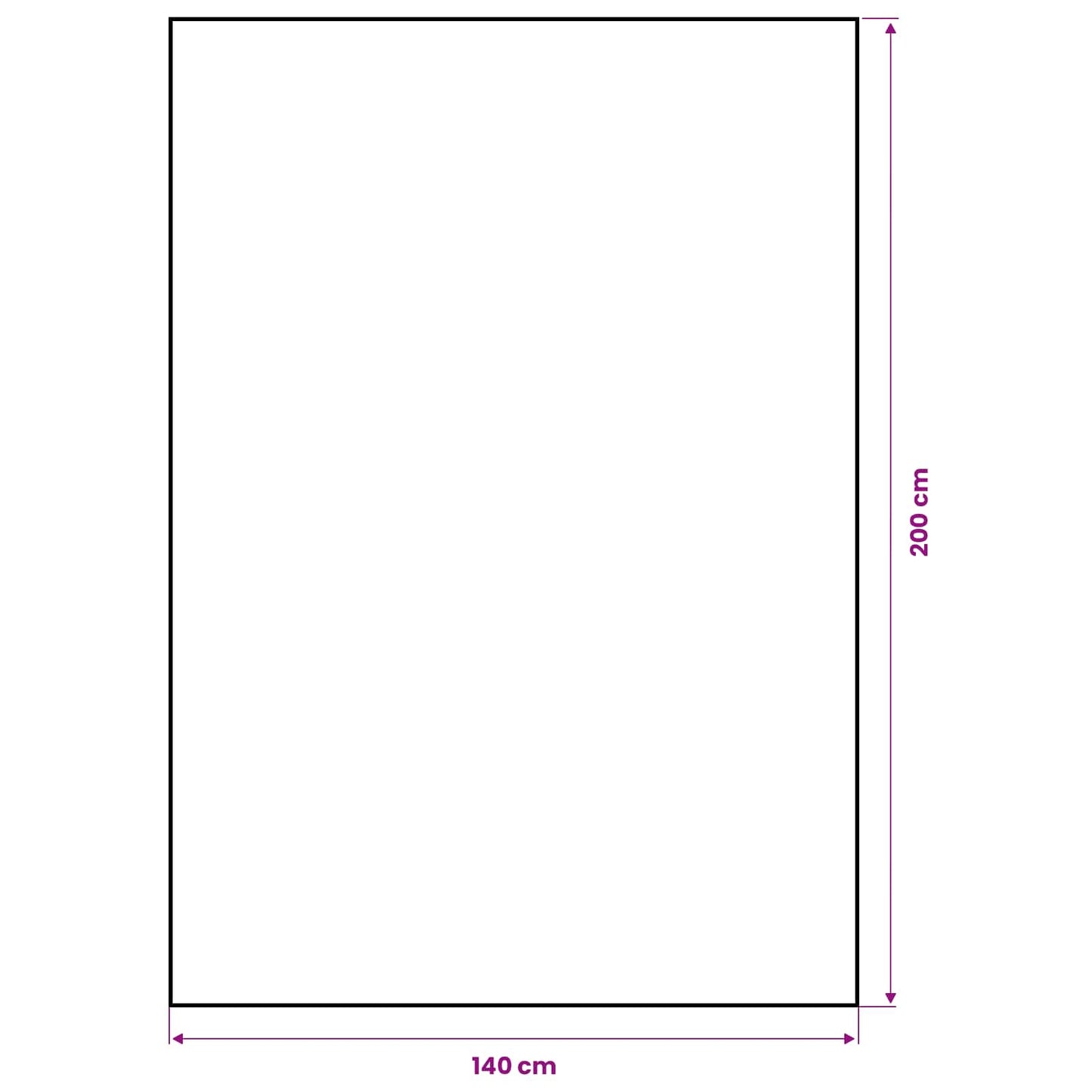 Jute Tablecloth Natural 140 x 200 cm 100% Tossa Jute