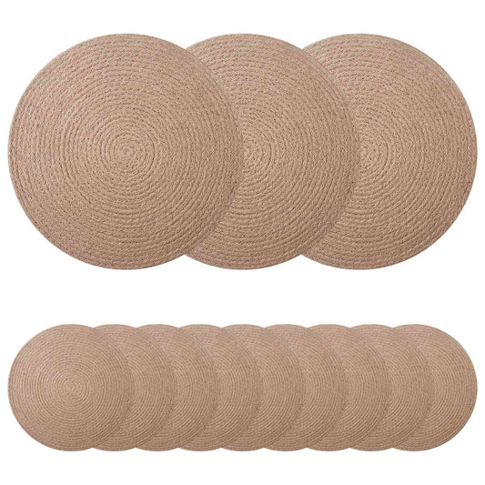 Jute Placemets 12 pcs Natural 100% Tossa Jute Jute Placemets 12 pcs Natural 100% Tossa Jute