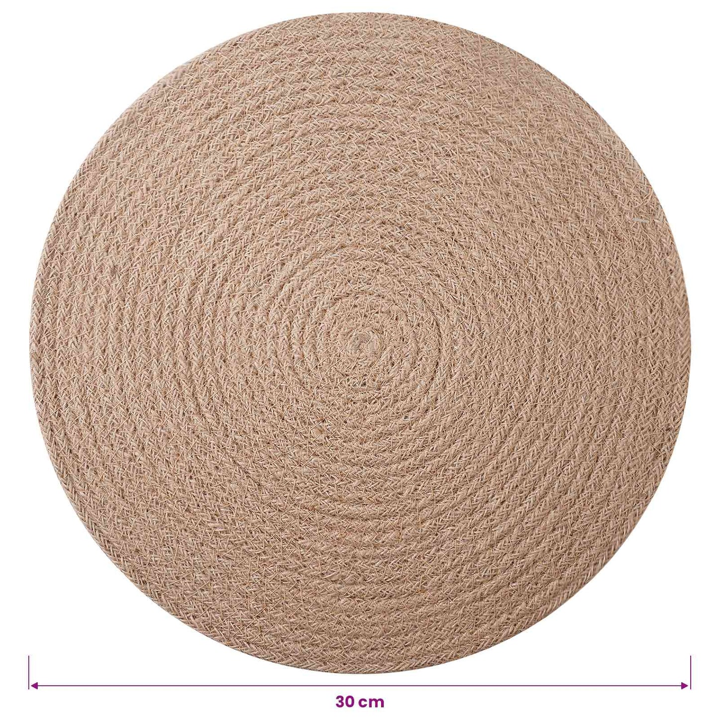 Jute Placemets 50 pcs Natural Ø 30 cm 100% Tossa Jute