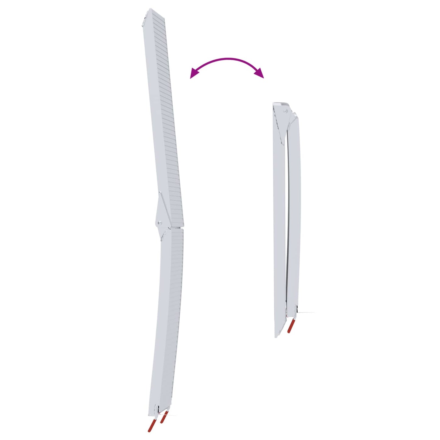 Motorcycle Ramp 680 kg 2 pcs Silver 205 x 28 x 5 cm Aluminium