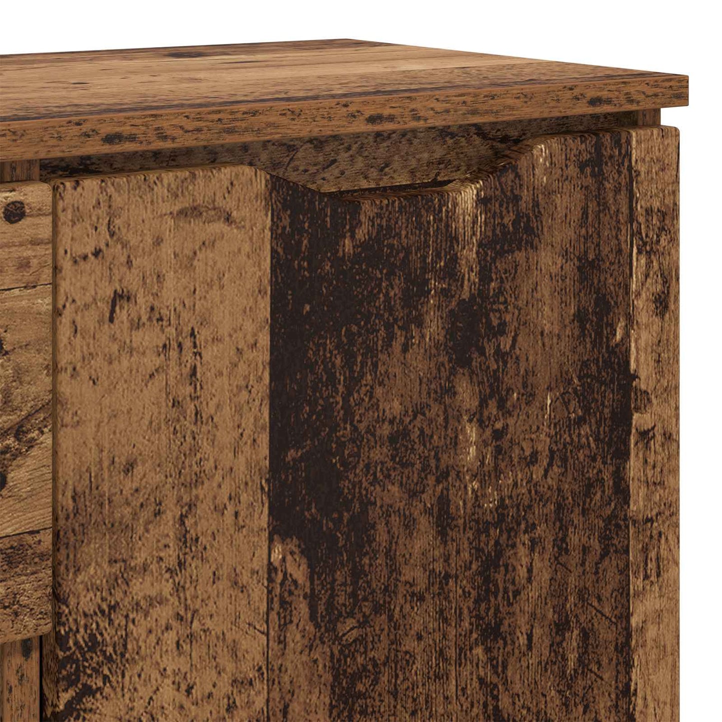 Sideboard with Drawer Old Wood 100 x 30 x 65.6 Engineered Wood
