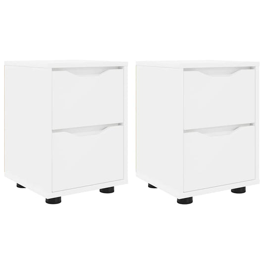 Bedside Tables 2 pcs White 30.5 x 30 x 43 cm Engineered Wood Bedside Tables 2 pcs White 30.5 x 30 x 43 cm Engineered Wood