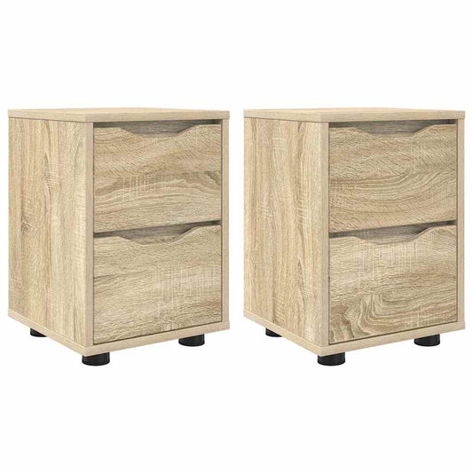 Bedside Tables with Drawer 2 pcs Sonoma Oak 30.5 x 30 x 43 cm Bedside Tables with Drawer 2 pcs Sonoma Oak 30.5 x 30 x 43 cm