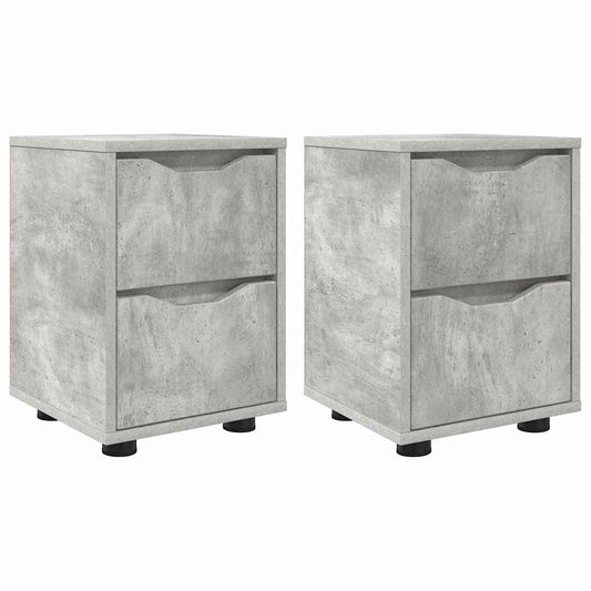 Bedside Tables 2 pcs Concrete Grey 30.5 x 30 x 43 cm Bedside Tables 2 pcs Concrete Grey 30.5 x 30 x 43 cm