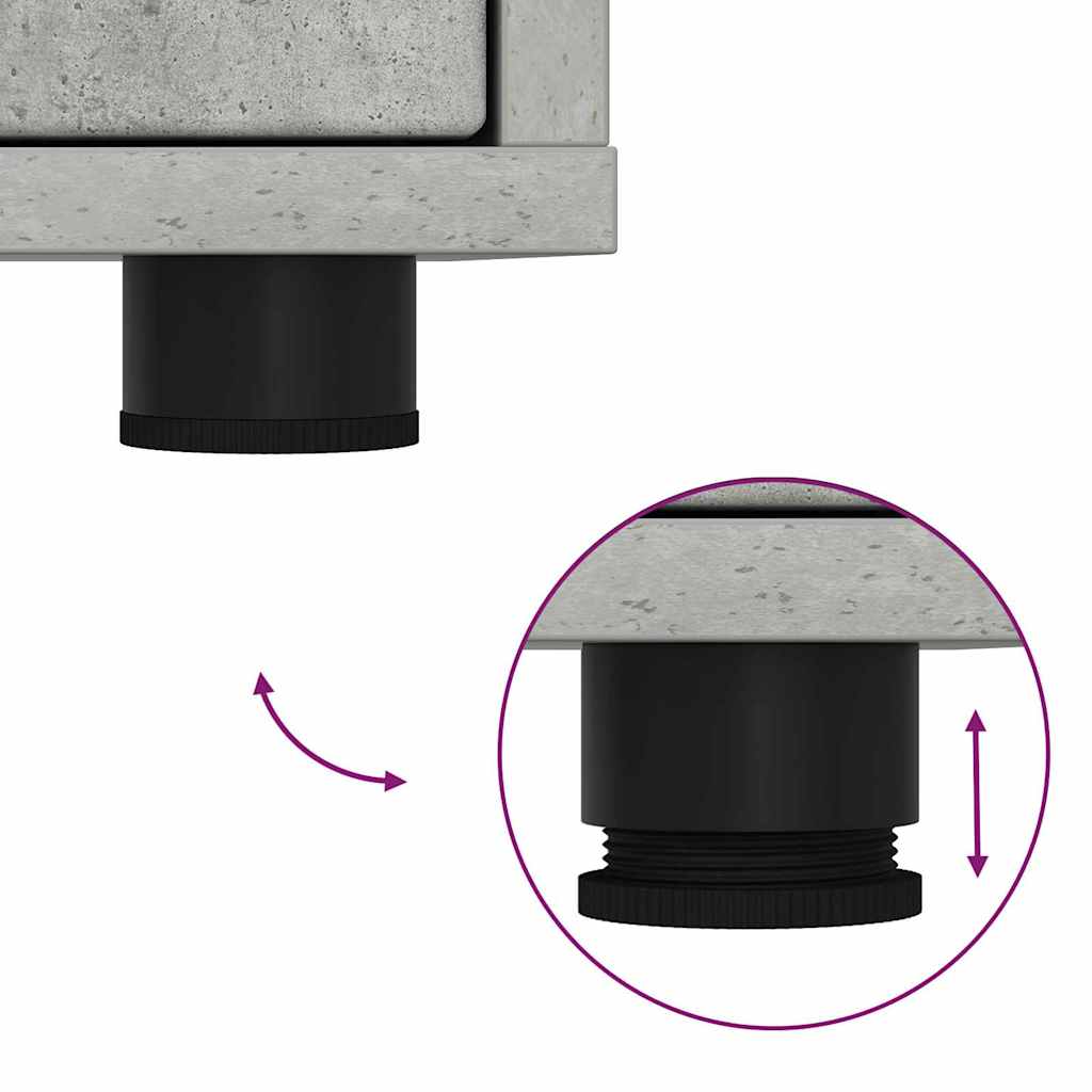 Bedside Tables 2 pcs Concrete Grey 30.5 x 30 x 43 cm