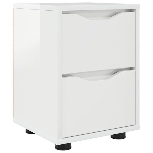 Bedside Table with Drawer High Gloss White 30.5 x 30 x 43 cm Bedside Table with Drawer High Gloss White 30.5 x 30 x 43 cm