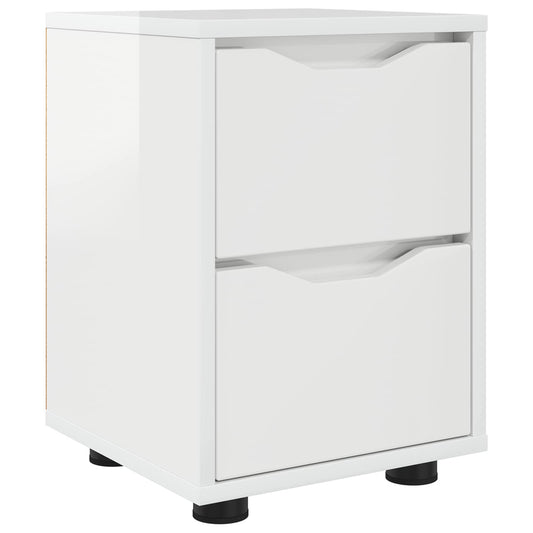 Bedside Table High Gloss White 30.5 x 30 x 43 cm Bedside Table High Gloss White 30.5 x 30 x 43 cm