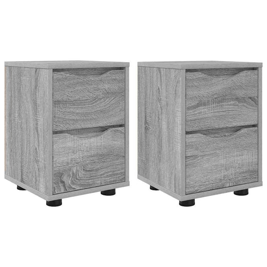 Bedside Tables with Drawer 2 pcs Grey Sonoma 30.5 x 30 x 43 cm Bedside Tables with Drawer 2 pcs Grey Sonoma 30.5 x 30 x 43 cm