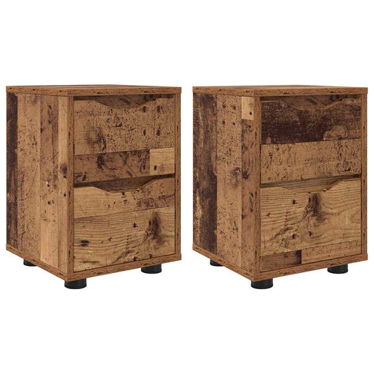 Bedside Tables 2 pcs Old Wood 30.5 x 30 x 43 cm Engineered Wood Bedside Tables 2 pcs Old Wood 30.5 x 30 x 43 cm Engineered Wood