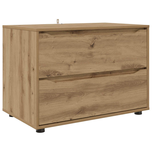 Storage Cabinet 80 x 48 x 57 cm Engineered Wood Artisan Oak Storage Cabinet 80 x 48 x 57 cm Engineered Wood Artisan Oak