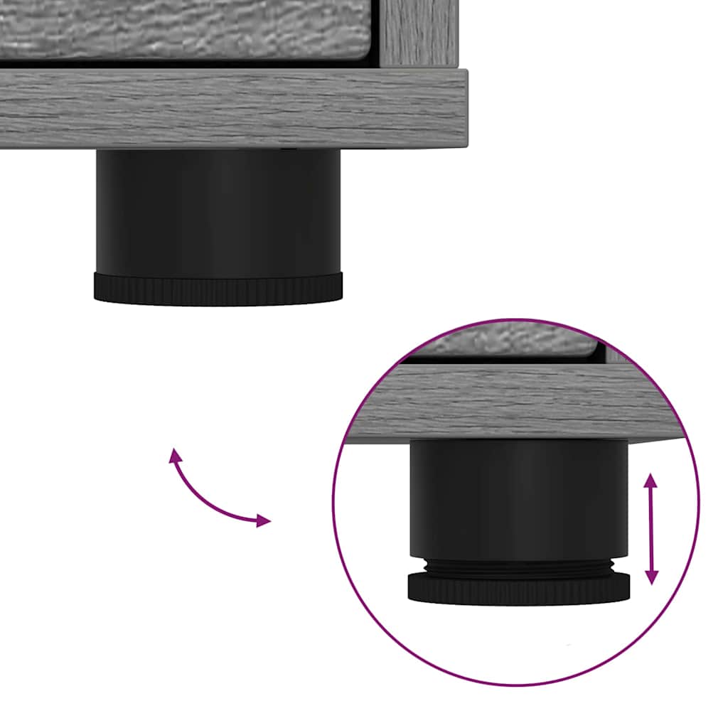 Storage Cabinet Grey Sonoma 40 x 48 x 57 cm Engineered Wood