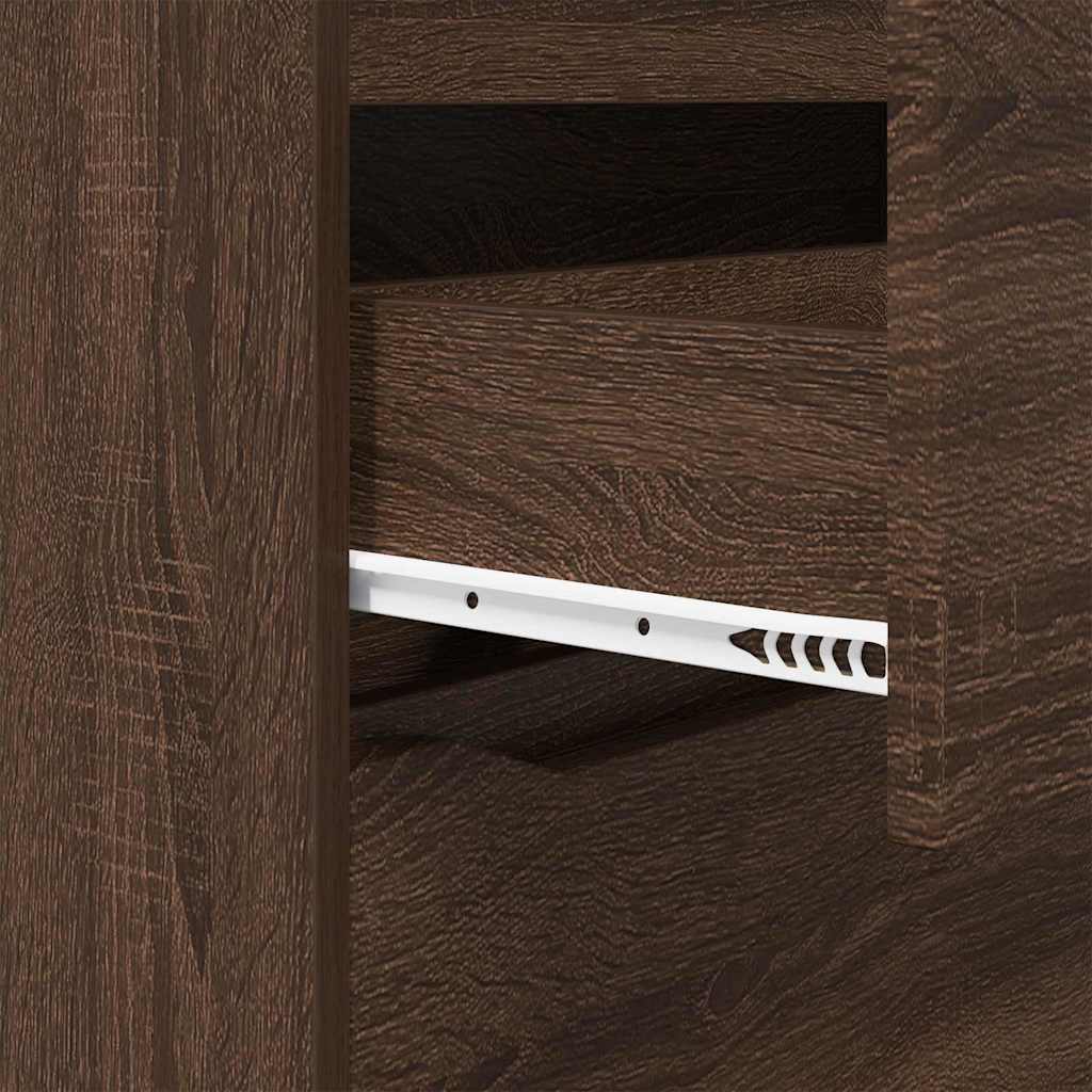 Storage Cabinet Brown Oak 80 x 31 x 81 cm Engineered Wood
