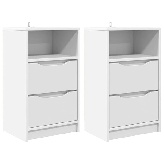 Bedside Tables 2 pcs White 40 x 30 x 467 cm Engineered Wood Bedside Tables 2 pcs White 40 x 30 x 467 cm Engineered Wood