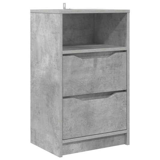 Bedside Table Concrete Grey 40 x 30 x 467 cm Engineered Wood Bedside Table Concrete Grey 40 x 30 x 467 cm Engineered Wood