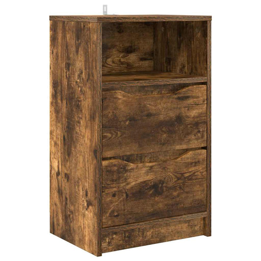 Bedside Table Smoked Oak 40 x 30 x 467 cm Engineered Wood Bedside Table Smoked Oak 40 x 30 x 467 cm Engineered Wood