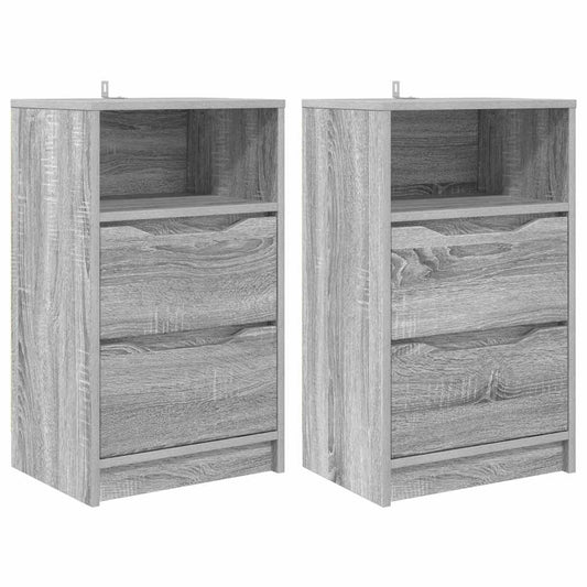 Bedside Tables with Drawer 2 pcs Grey Sonoma 40 x 30 x 467 cm Bedside Tables with Drawer 2 pcs Grey Sonoma 40 x 30 x 467 cm