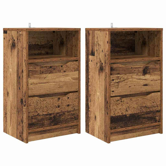 Bedside Tables 2 pcs Old Wood 40 x 30 x 467 cm Engineered Wood Bedside Tables 2 pcs Old Wood 40 x 30 x 467 cm Engineered Wood