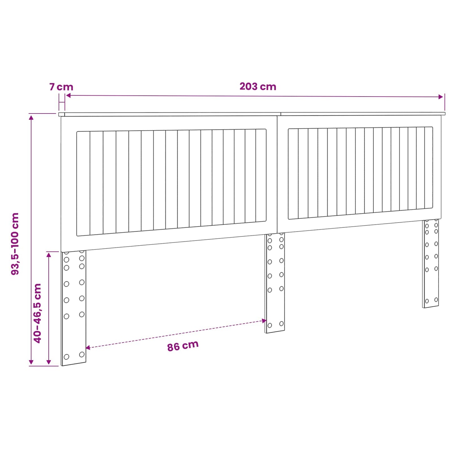 Headboard Smoked Oak Engineered wood