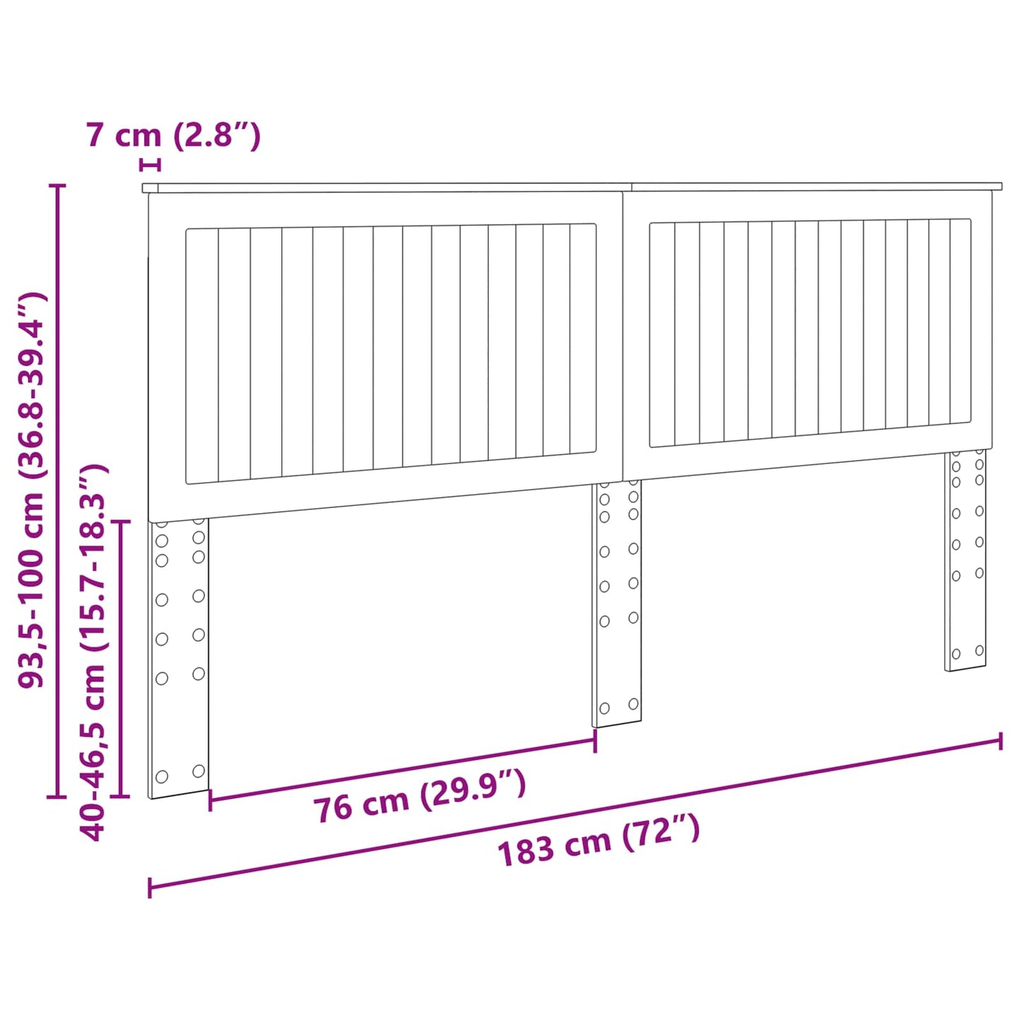 Headboard White Engineered wood