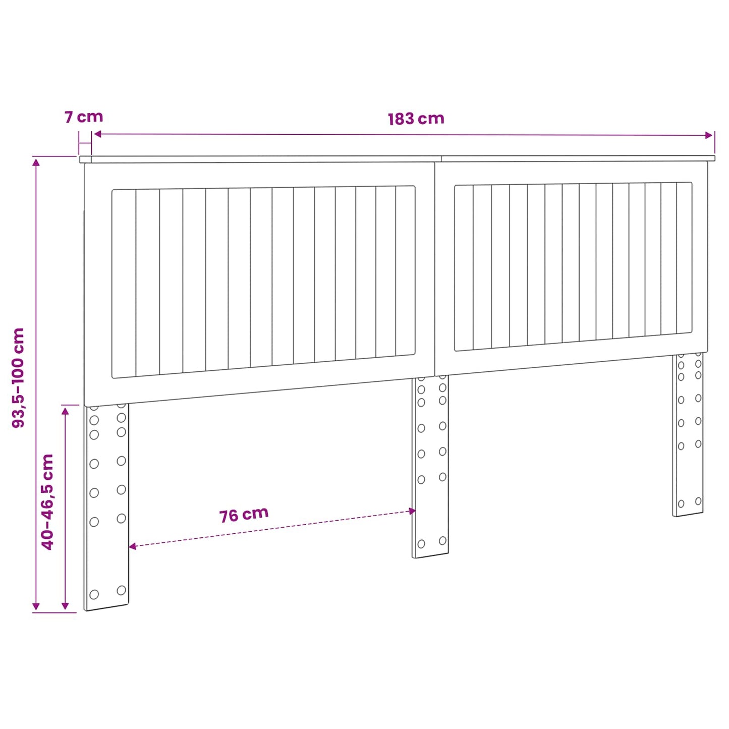 Headboard Gloss White Engineered wood