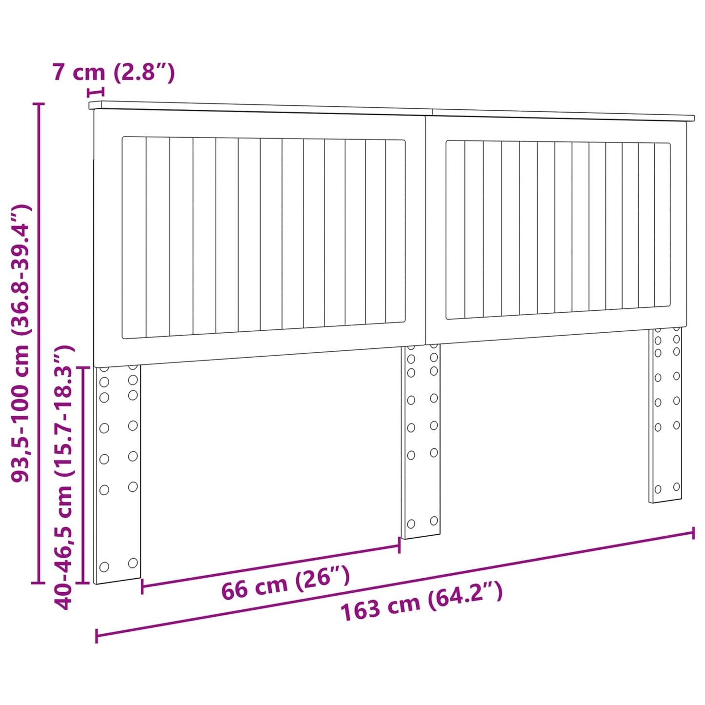 Headboard White Engineered wood