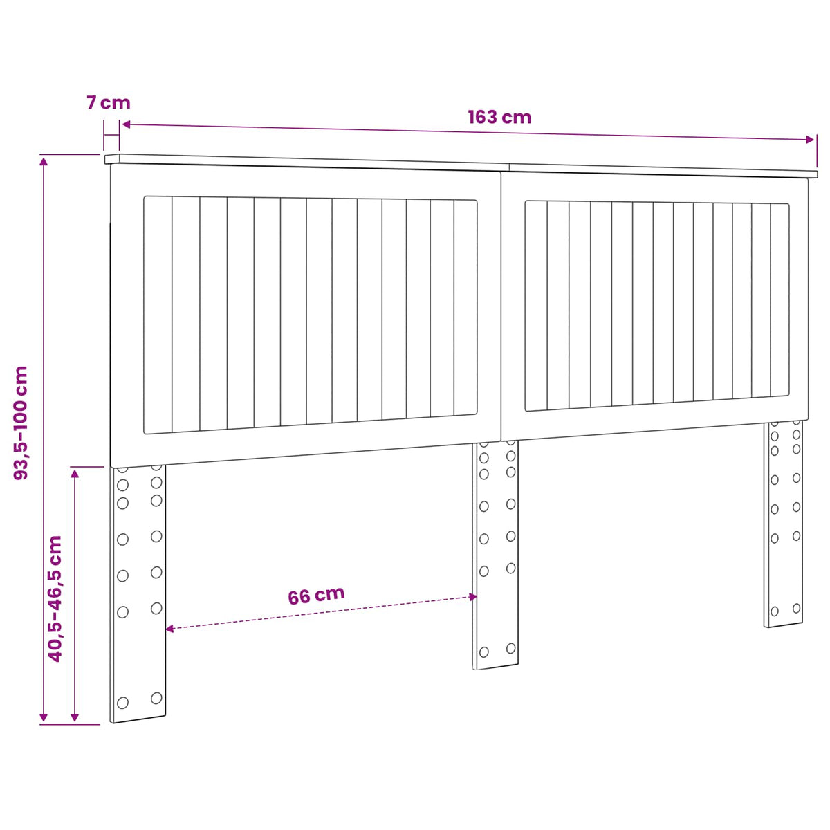Headboard Sonoma Oak Engineered wood