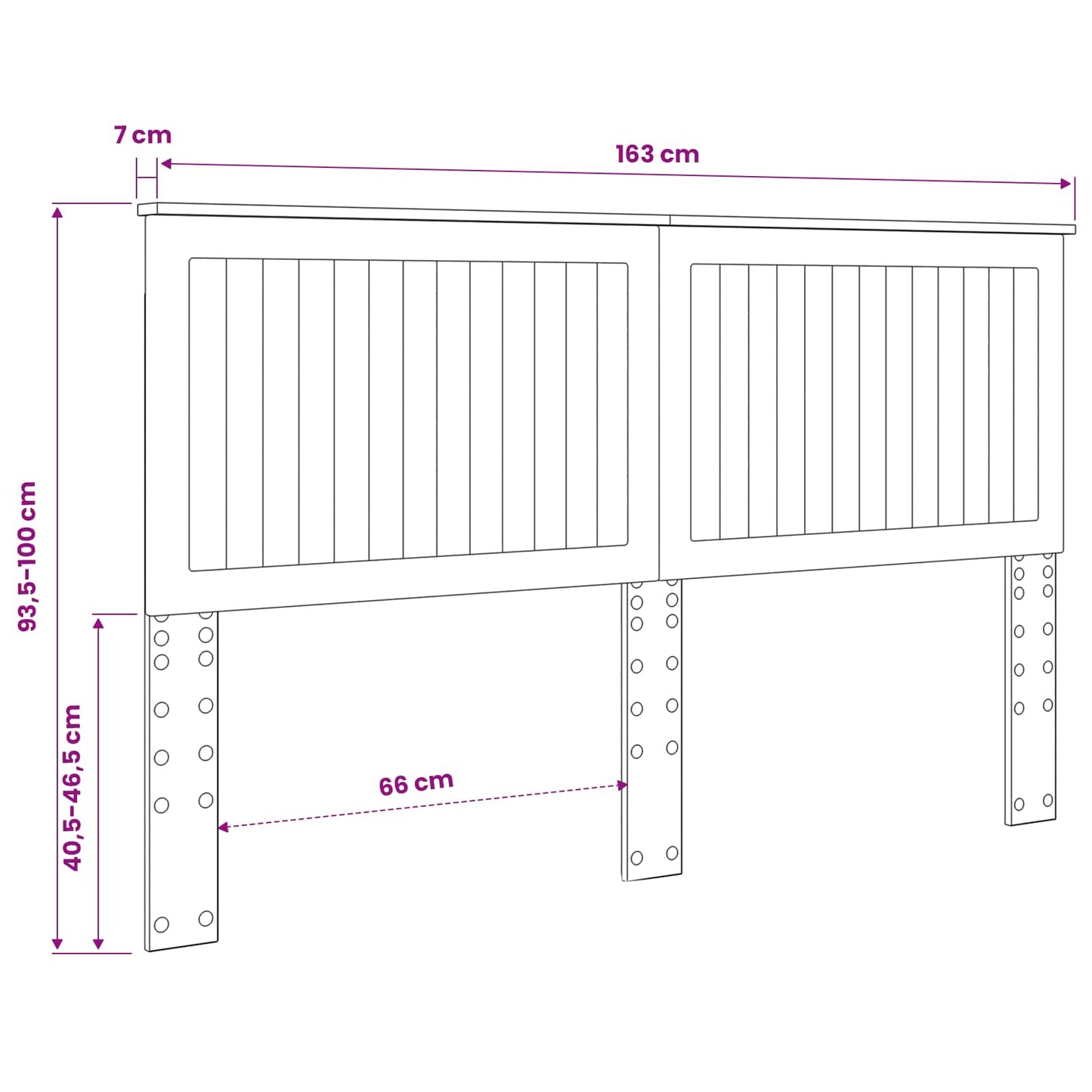 Headboard Gloss White Engineered wood