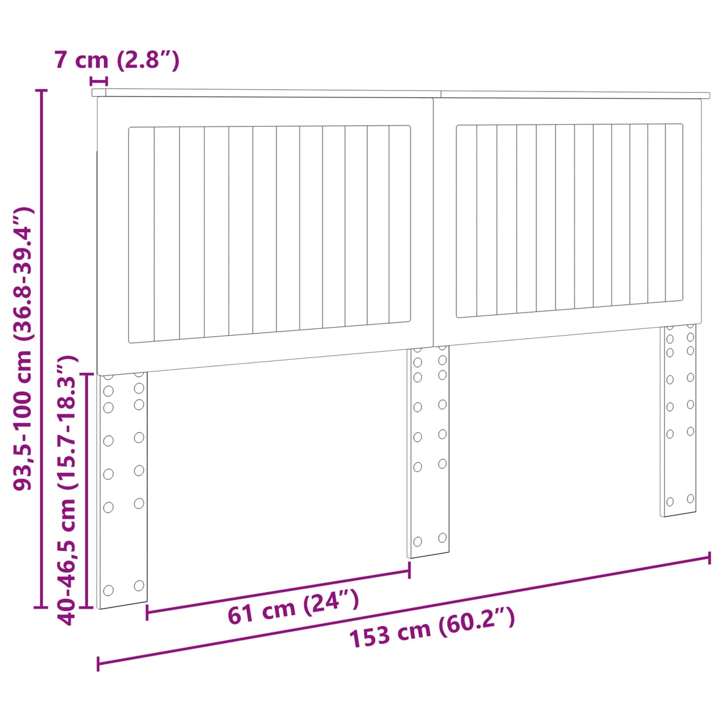Headboard White Engineered wood