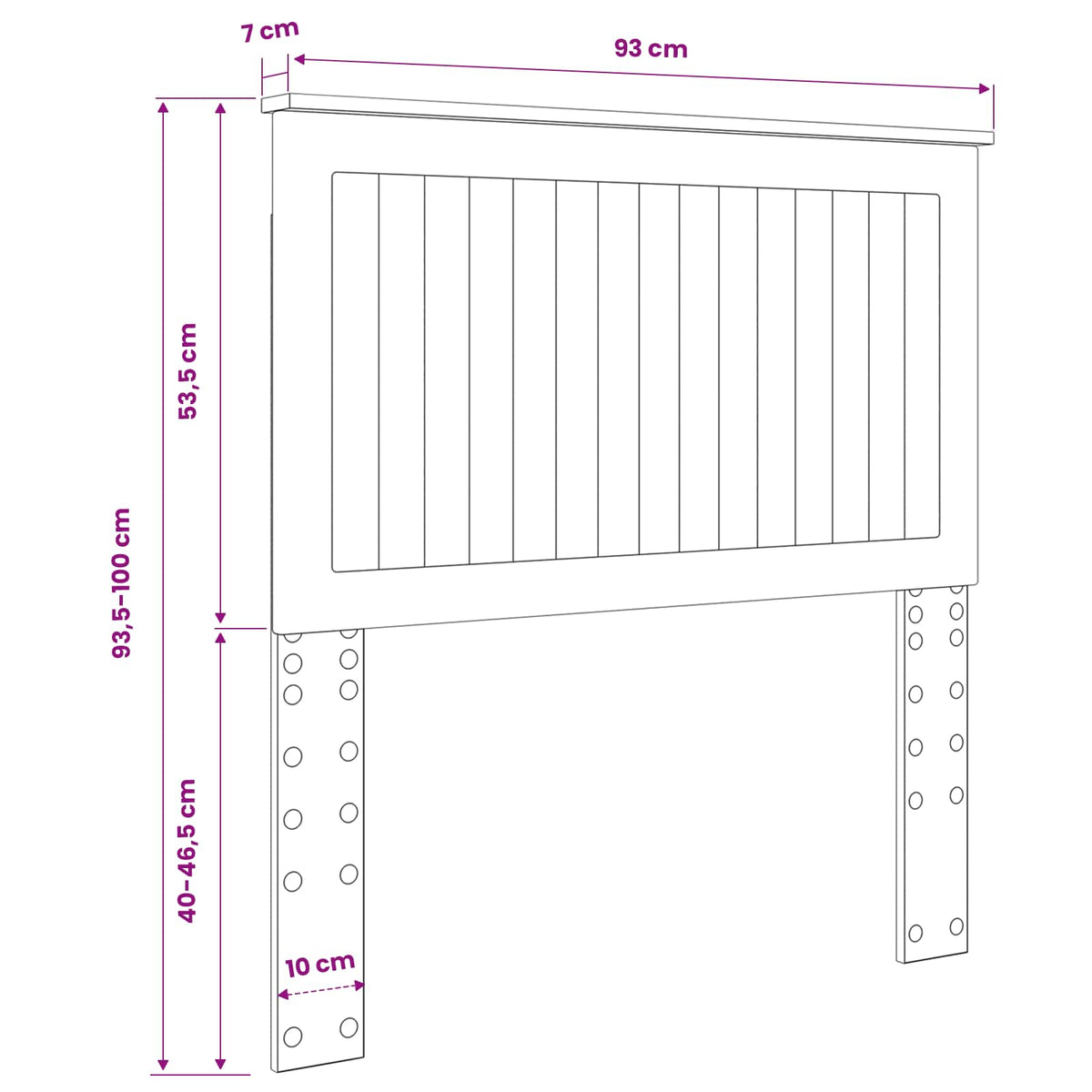 Headboard White Engineered wood