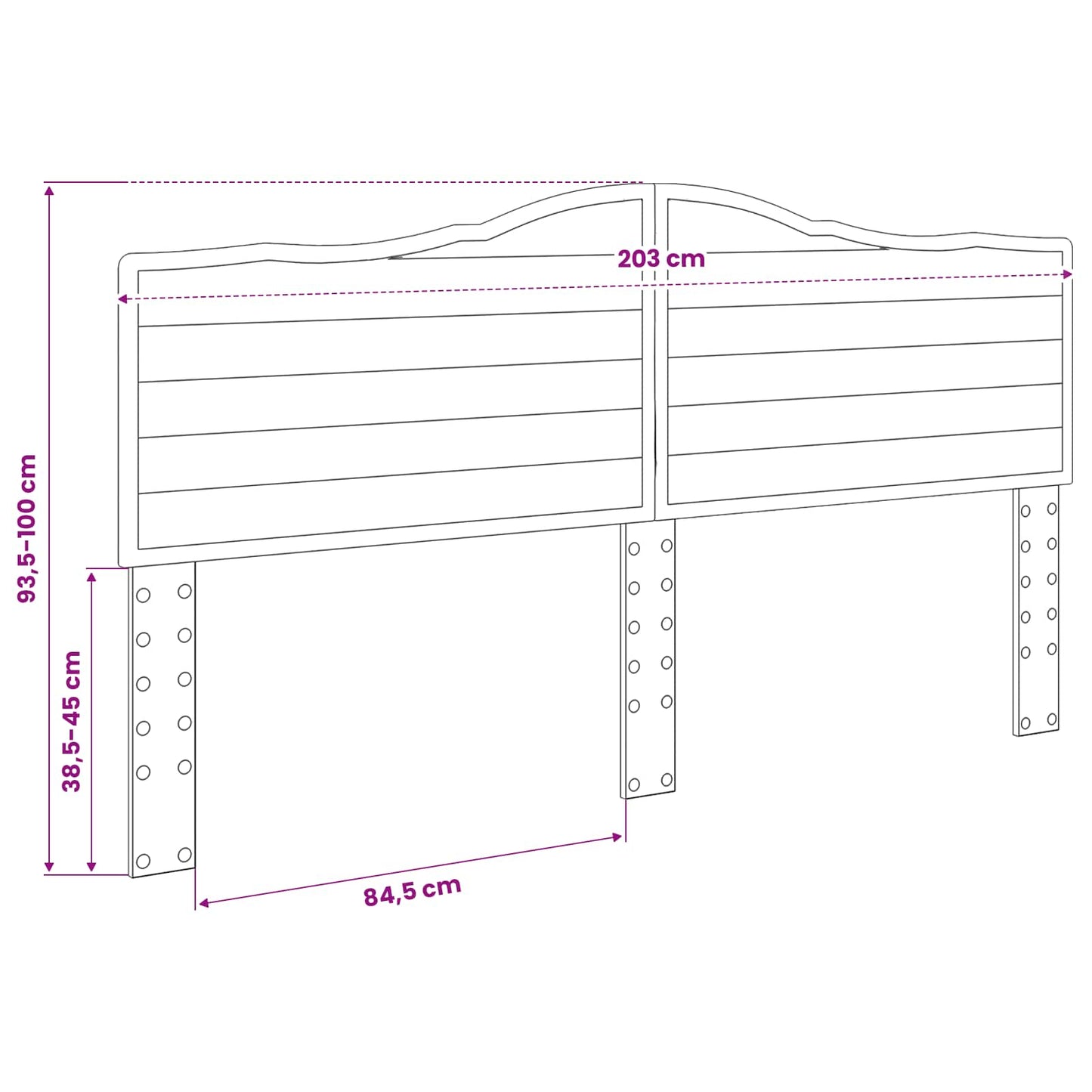 Headboard White Engineered wood