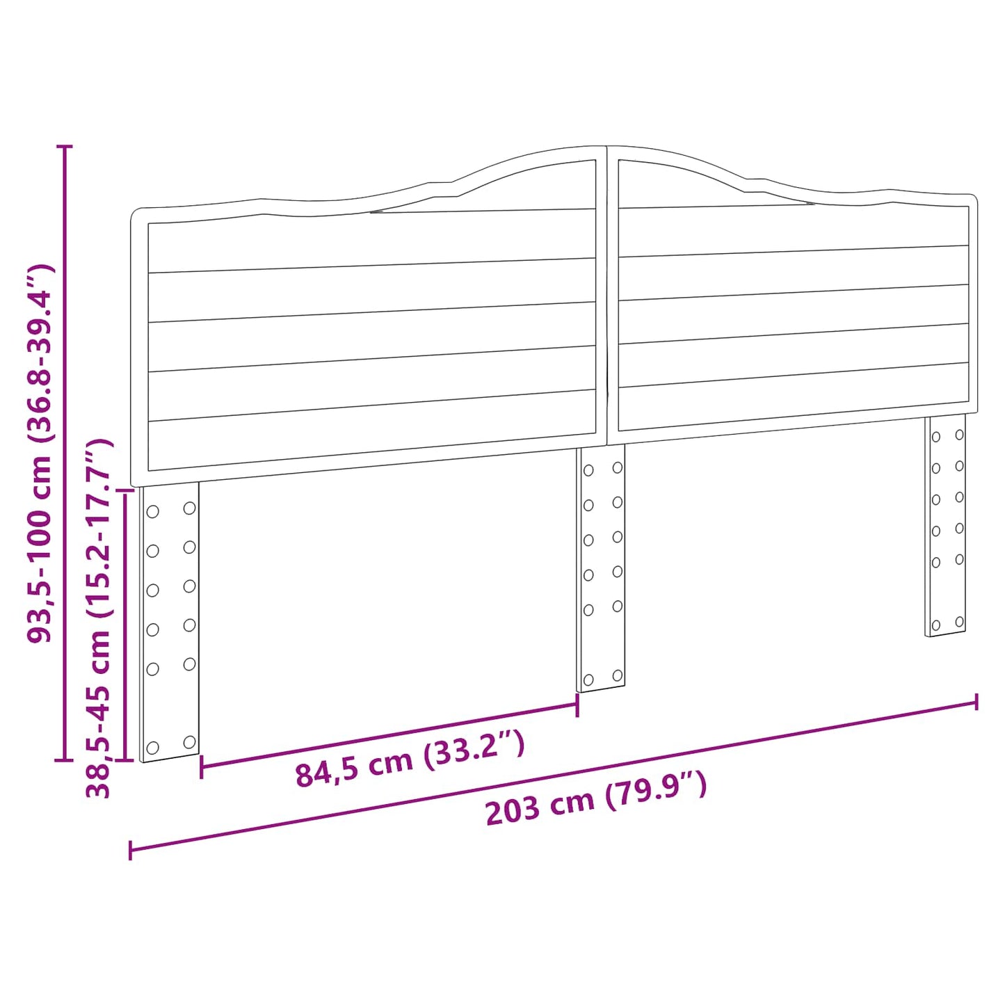 Headboard Artisan Oak Engineered wood