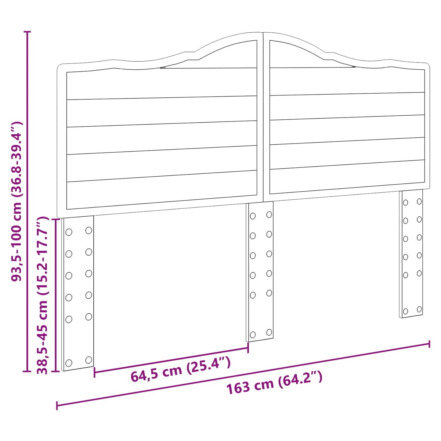 Headboard White Engineered wood