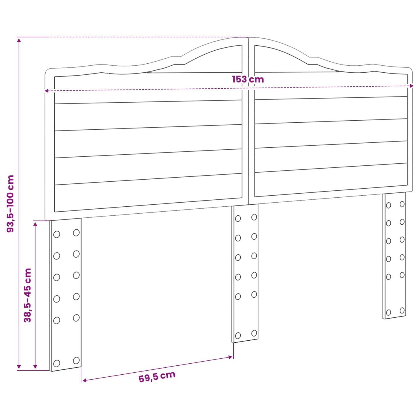 Headboard White Engineered wood