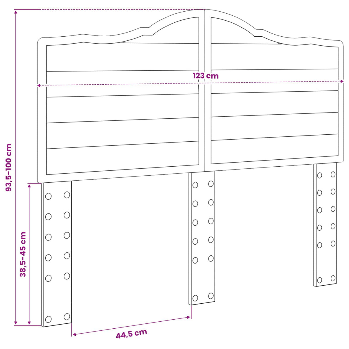 Headboard Grey Sonoma Engineered wood