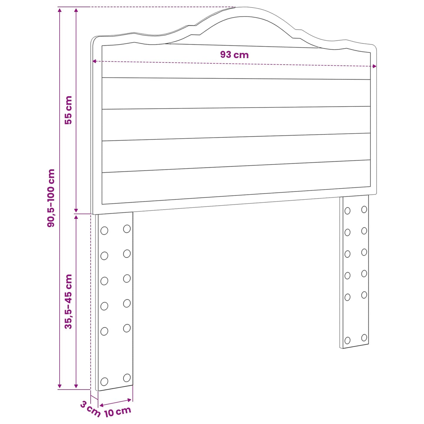Headboard White Engineered wood