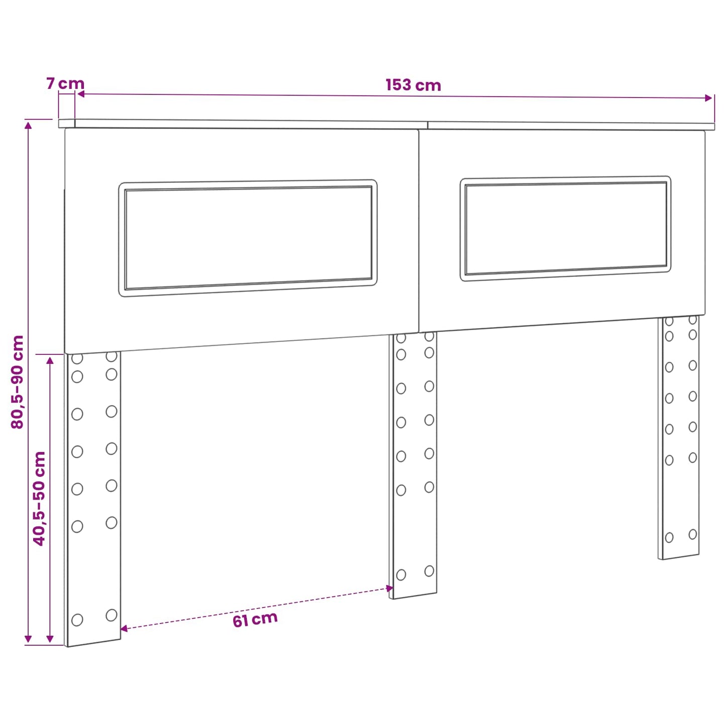 Headboard White Engineered wood