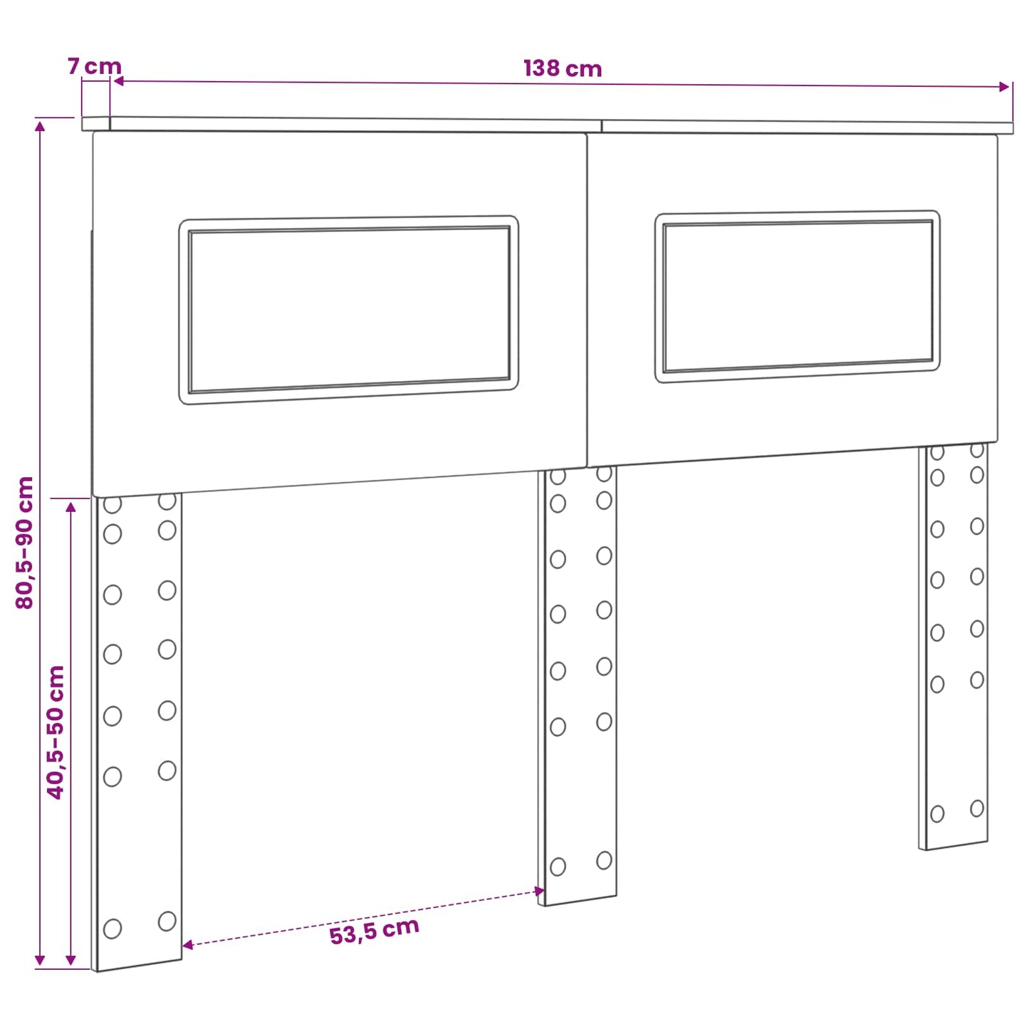 Headboard White Engineered wood