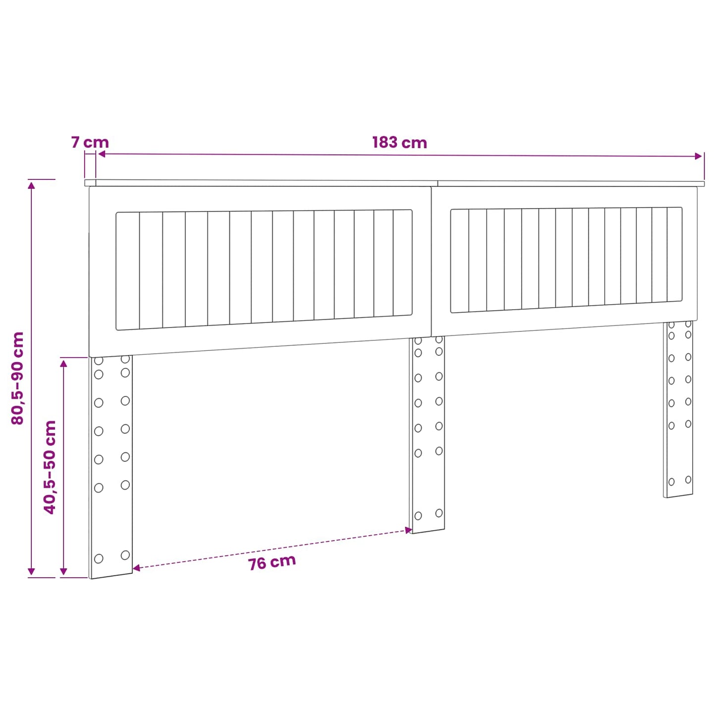 Headboard Sonoma Oak Engineered wood