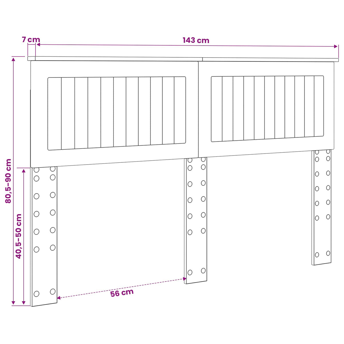 Headboard Gloss White Engineered wood