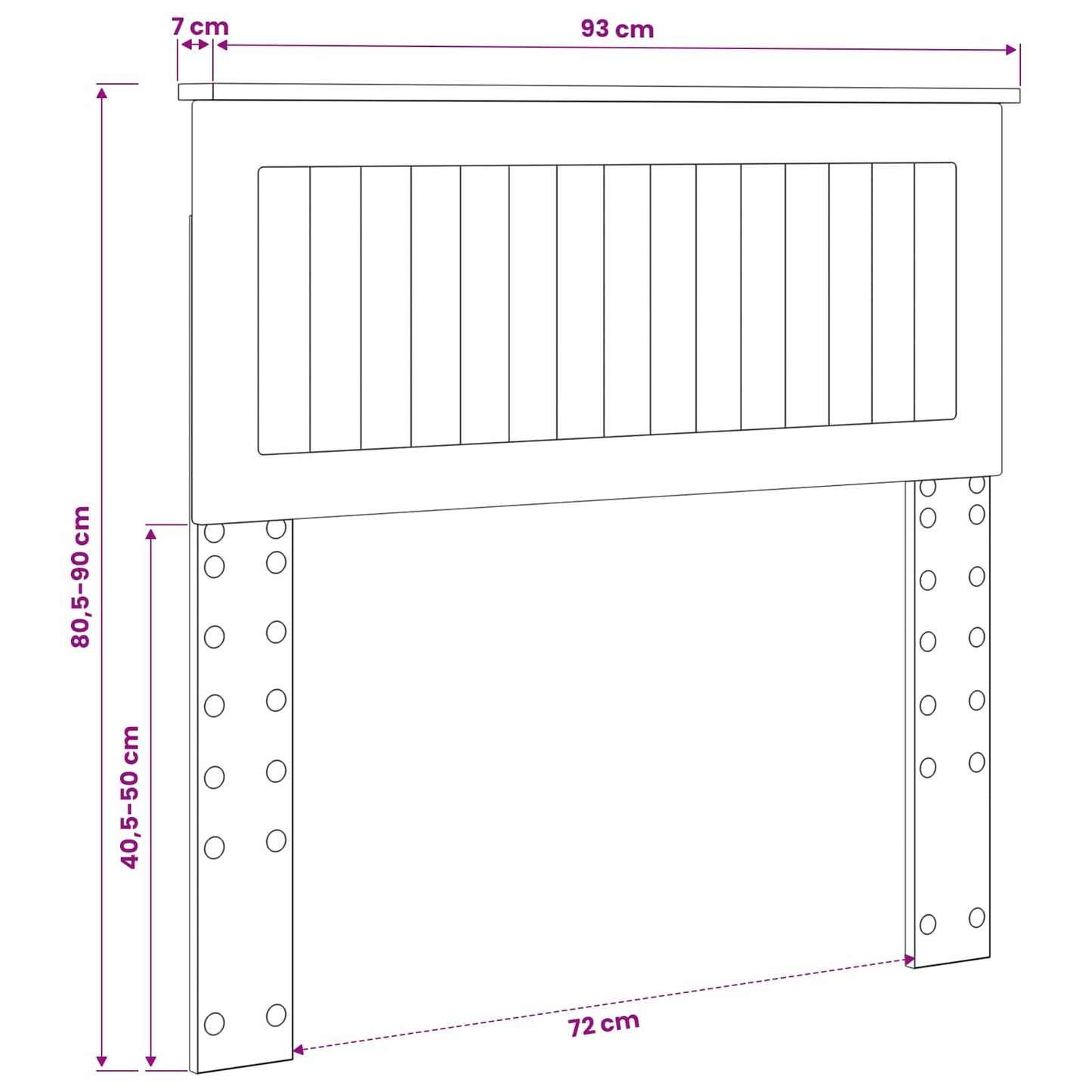 Headboard Sonoma Oak Engineered wood