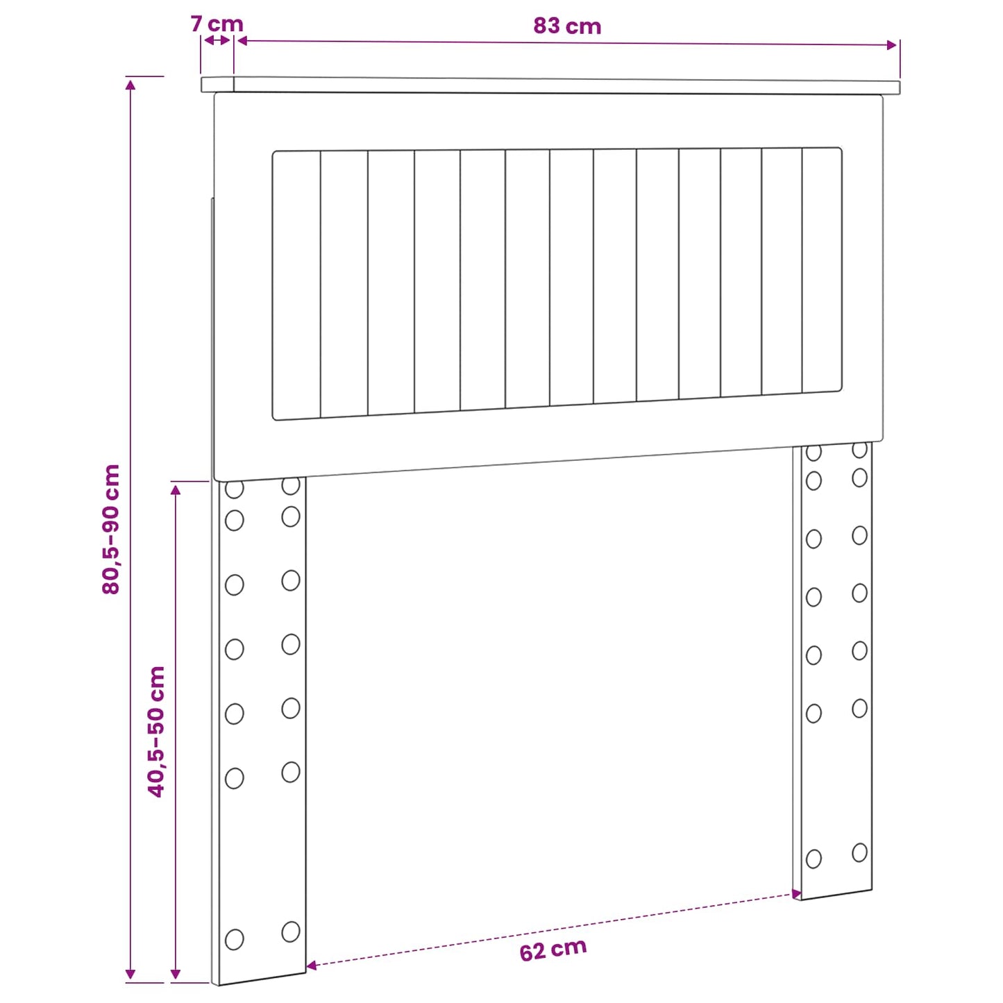 Headboard Brown Oak Engineered wood