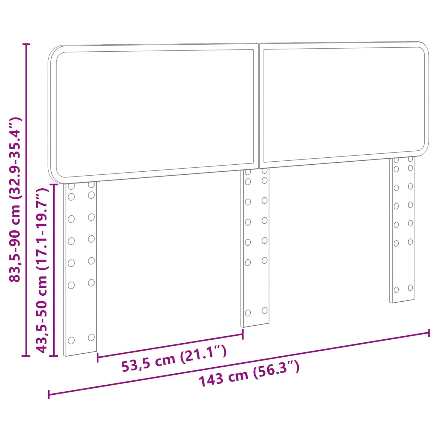 Headboard Old Wood 140 cm Engineered wood