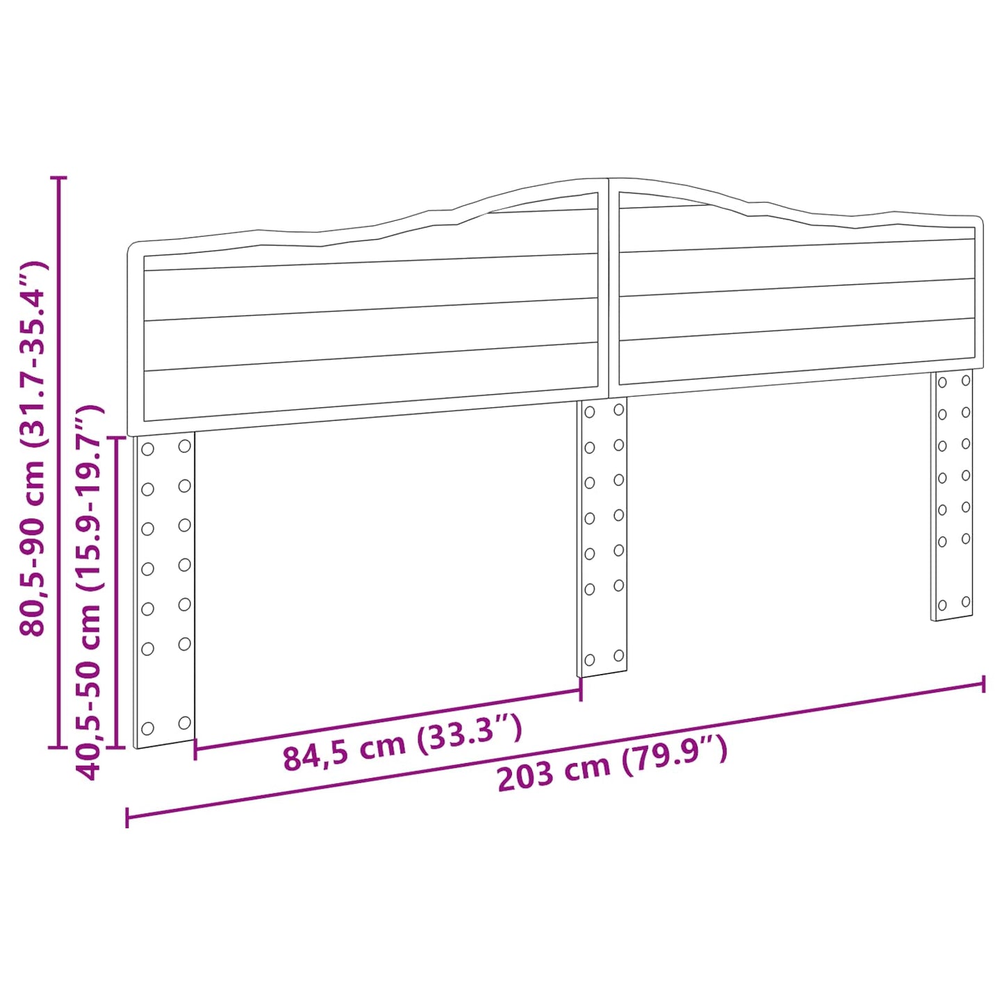 Headboard Artisan Oak Engineered wood
