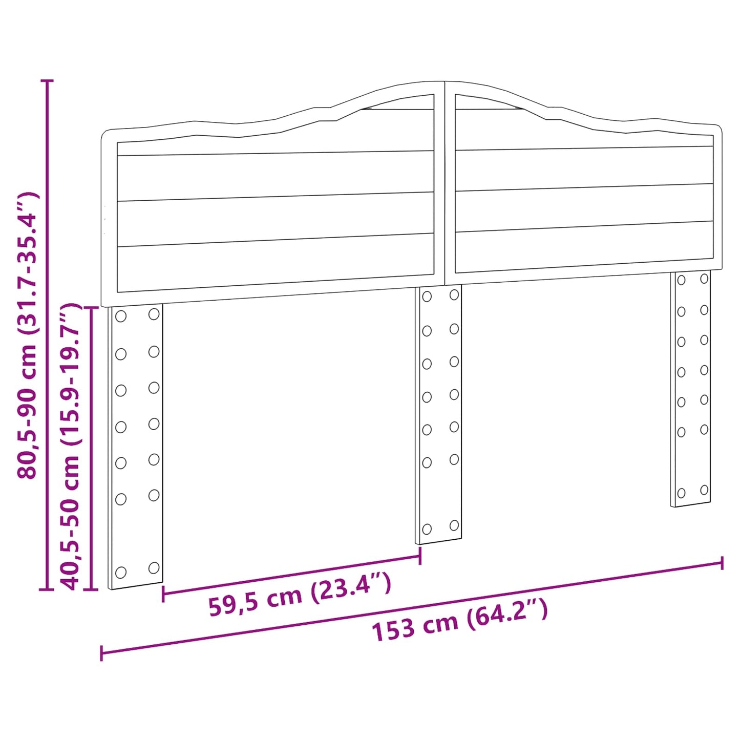 Headboard Gloss White Engineered wood