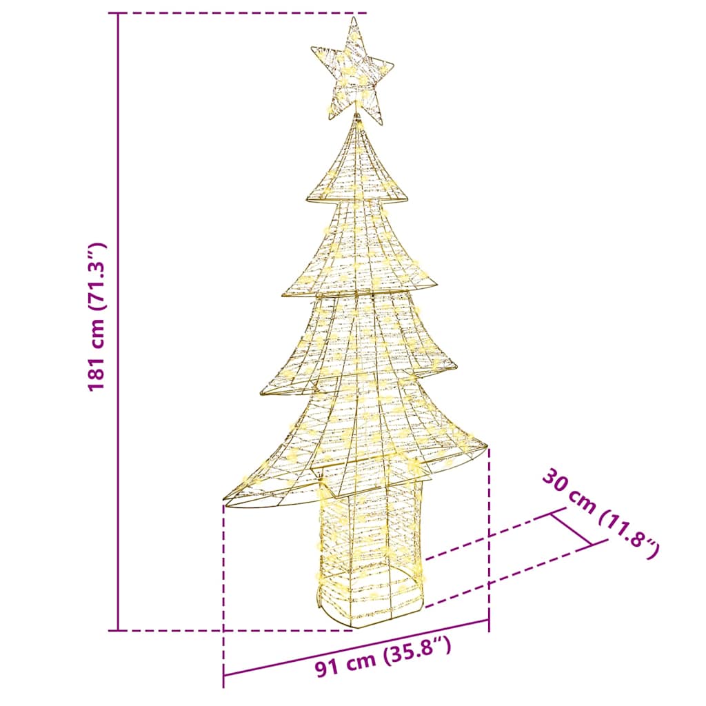 Christmas Tree with 240 LEDs Warm white 181 cm PET