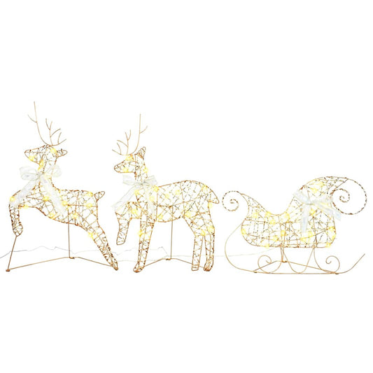 LED Reindeers 3 pcs 60 LEDs Warm White 44.5 x 18 x 66 cm PET LED Reindeers 3 pcs 60 LEDs Warm White 44.5 x 18 x 66 cm PET