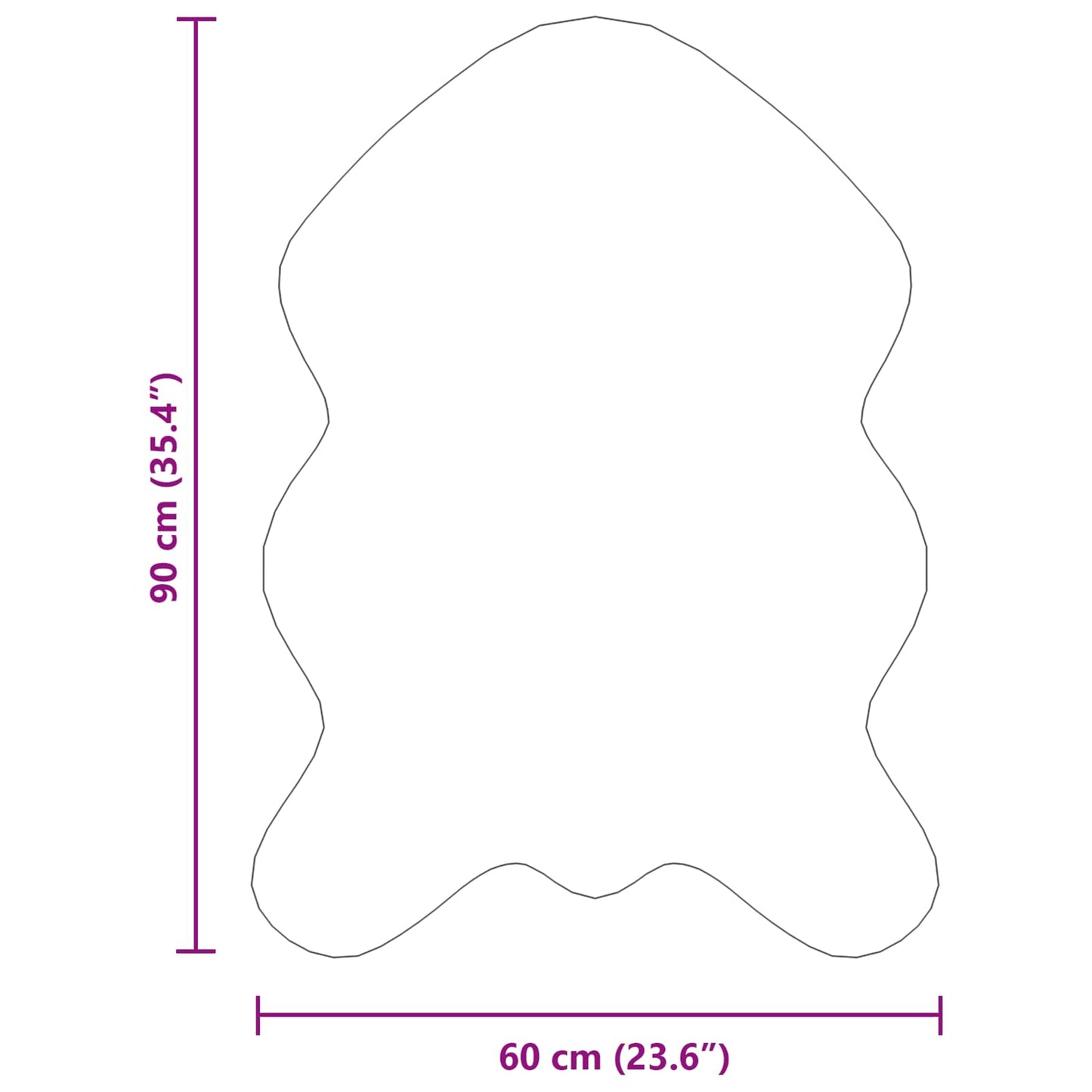 Faux Sheepskin Rug TAFALLA Pink 60 x 90 cm Polyester