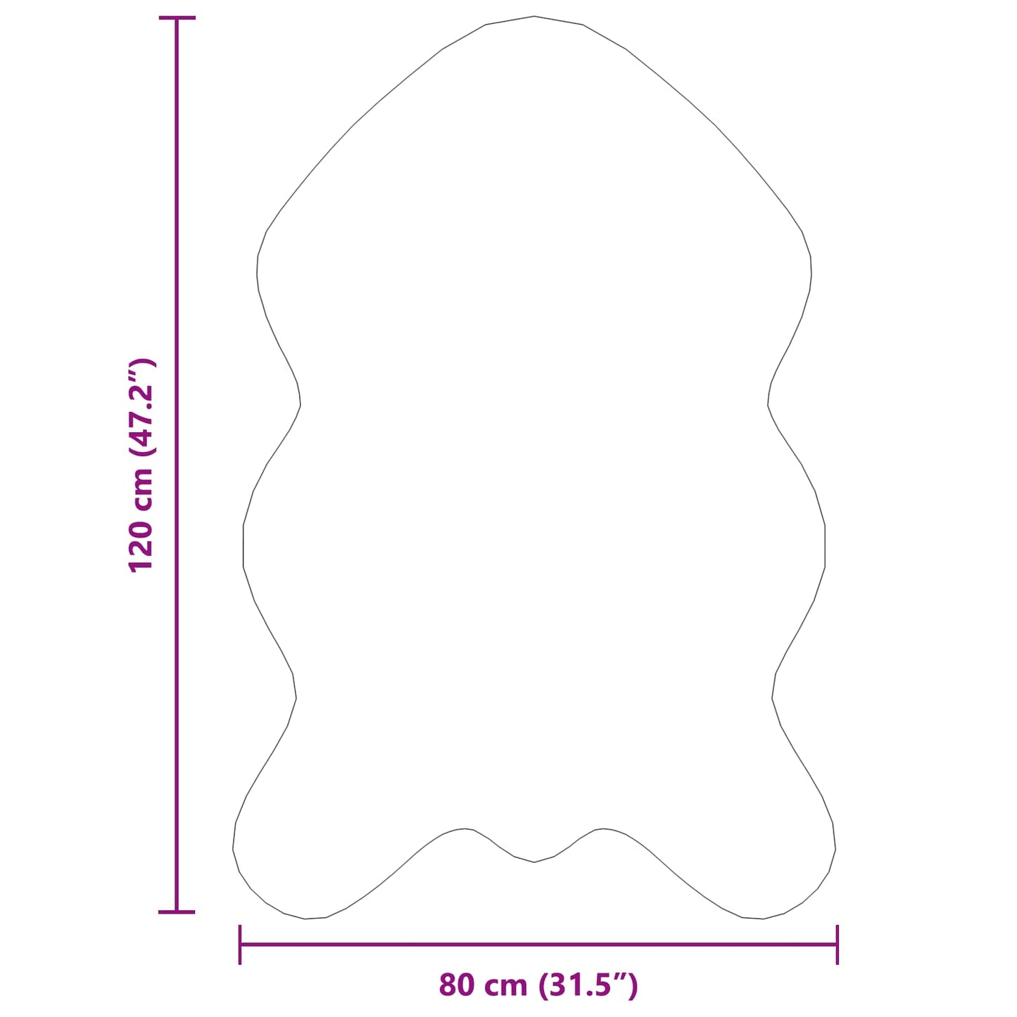 Anti-Slip Faux Rabbit Fur Rug OLITE Taupe 80 x 120 cm Polyester
