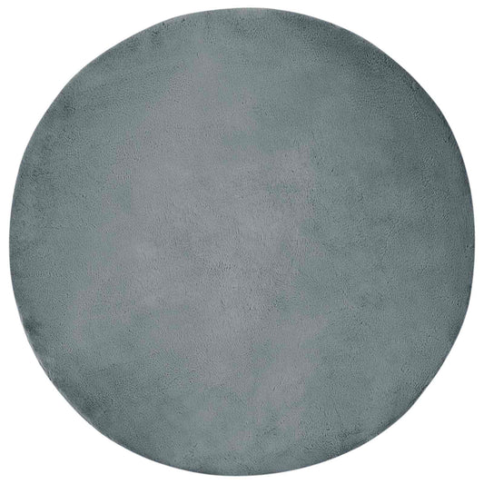 Anti-Slip Faux Rabbit Fur Rug OLITE Anthracite Ø 80 cm Anti-Slip Faux Rabbit Fur Rug OLITE Anthracite Ø 80 cm